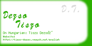 dezso tiszo business card